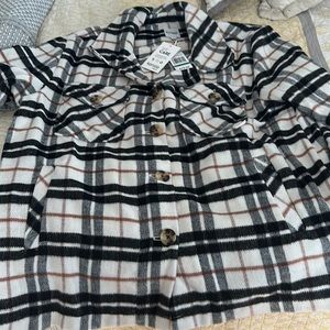 Black plaid sweater/jacket